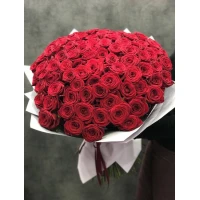 101 қызыл раушан гүл шоғы
